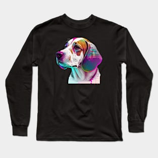 Vaporwave Beagle Long Sleeve T-Shirt